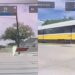 Автомобилът на Tesla с функция „Full Self-Driving“ се вряза в бариерата на железопътния прелез секунди преди пристигането на влака
