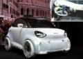 Smart #2 concept with 300 km WLTP range, 35.7 kWh battery chassis and interior exposed