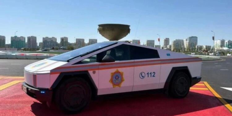 Tesla Cybertruck Kazakh emergency services