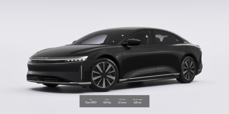 Lucid представя гамата си от електромобили Air за 2027 г. с нов пакет „Stealth“ 1 Lucid Air 2027 hero